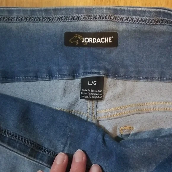 Jordache light blue stretch jeggings size large EUC - Picture 4 of 10